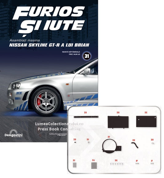 Macheta auto Nissan Skyline GT-R R34 KIT nr.31, scara 1:8 Deagostini