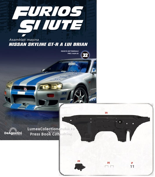 Macheta auto Nissan Skyline GT-R R34 KIT nr.32, scara 1:8 Deagostini