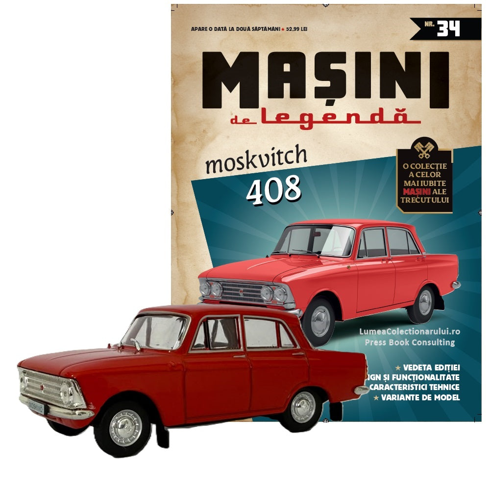 Macheta auto Moskvitch 408 Nr.34, 1:43 Masini de Legenda DeAgostini