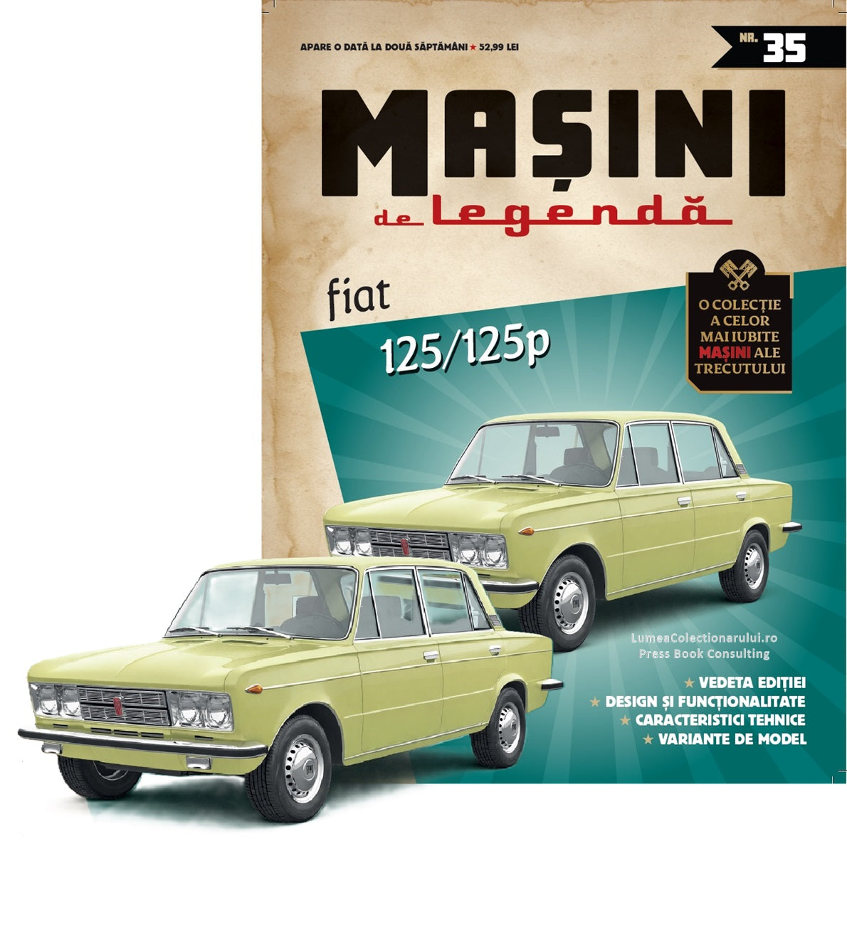 Macheta auto Fiat 125p Nr.35, 1:43 Masini de Legenda DeAgostini