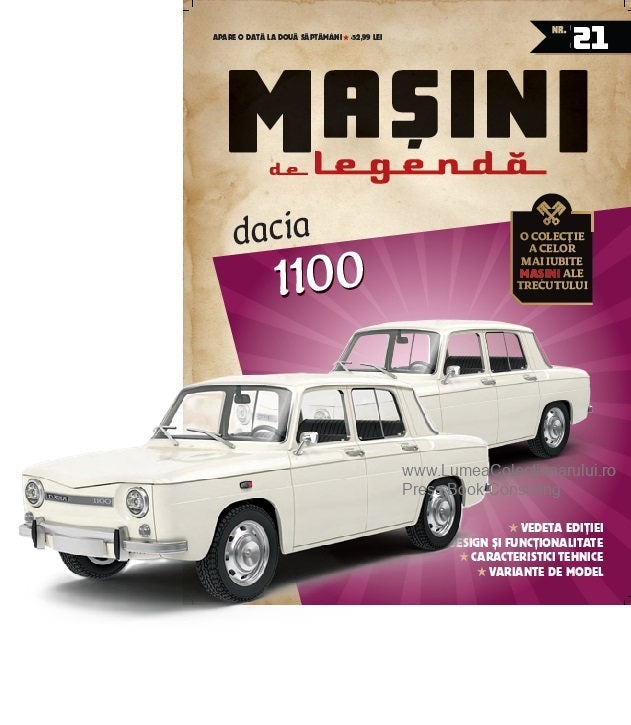 Macheta auto Dacia 1100 Nr.21 Editia 2, 1:43 Masini de Legenda DeAgostini