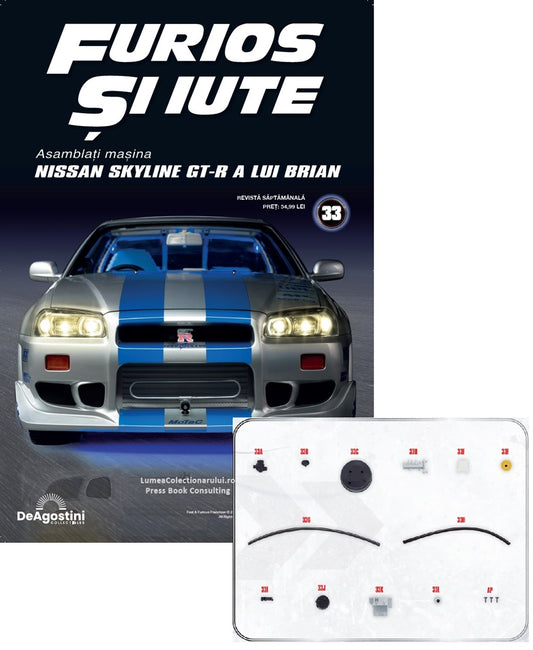 Macheta auto Nissan Skyline GT-R R34 KIT nr.33, scara 1:8 Deagostini