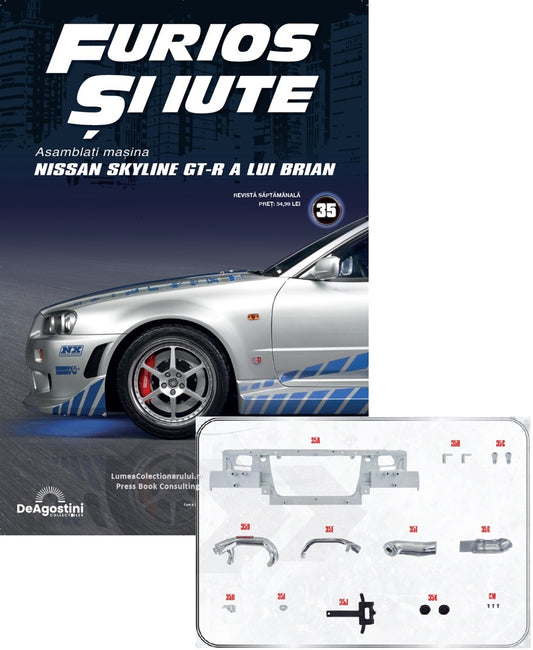 Macheta auto Nissan Skyline GT-R R34 KIT nr.35, scara 1:8 Deagostini