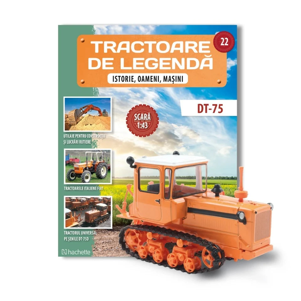 Macheta tractor DT-75 (ZSRR) - Polonia - URSS nr.22, scara 1:43 Hachette