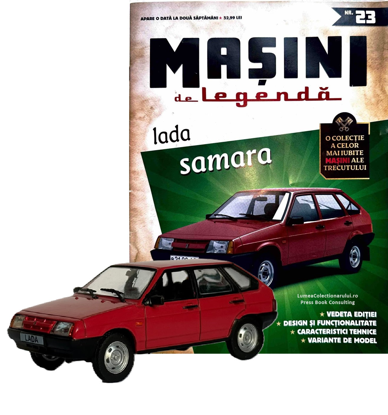 Macheta auto Lada 2109 Samara Nr.23 Editia 2, 1:43 Masini de Legenda DeAgostini