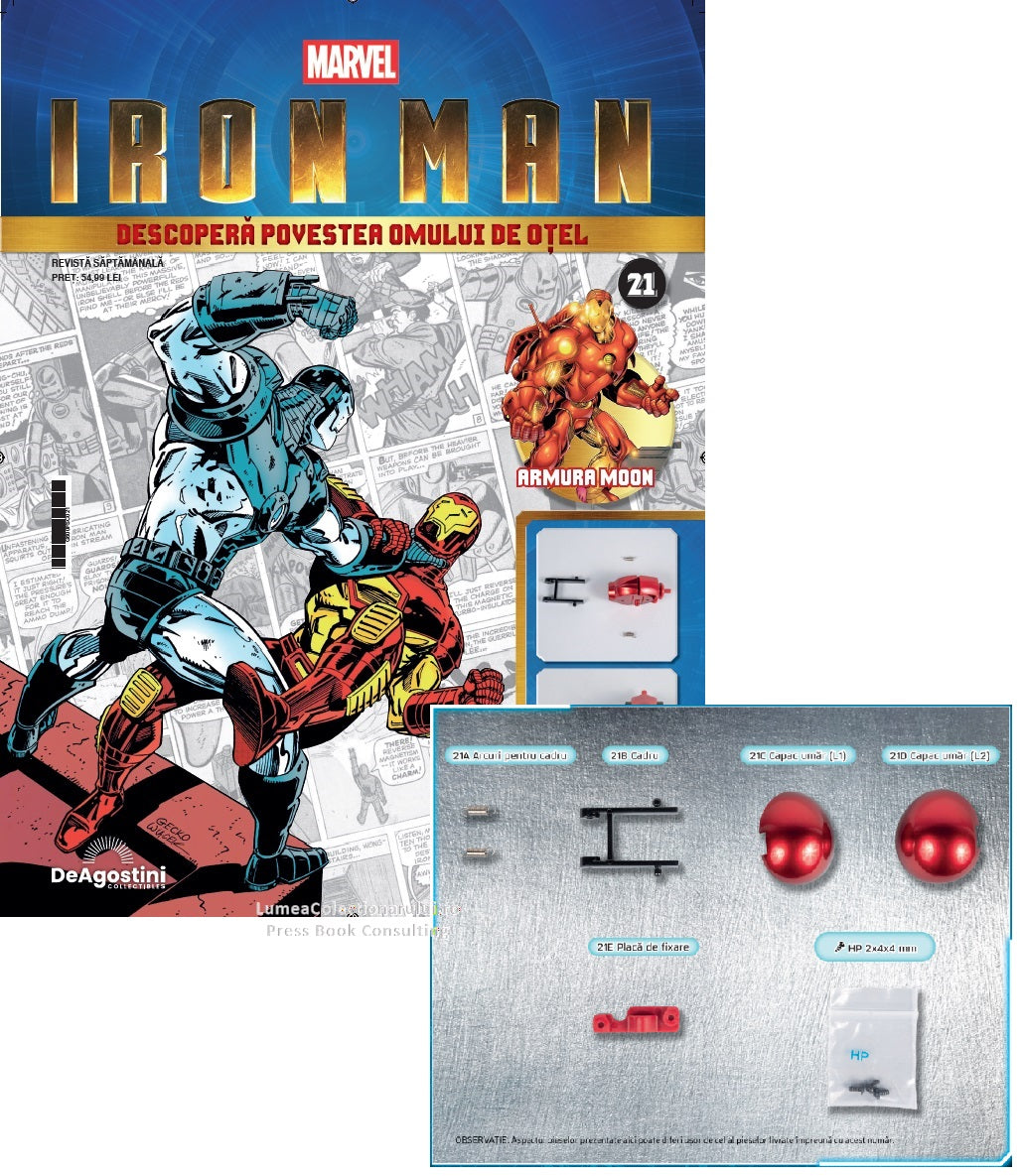 Macheta Iron Man - Armura MARK III nr.21, KIT construibil Deagostini