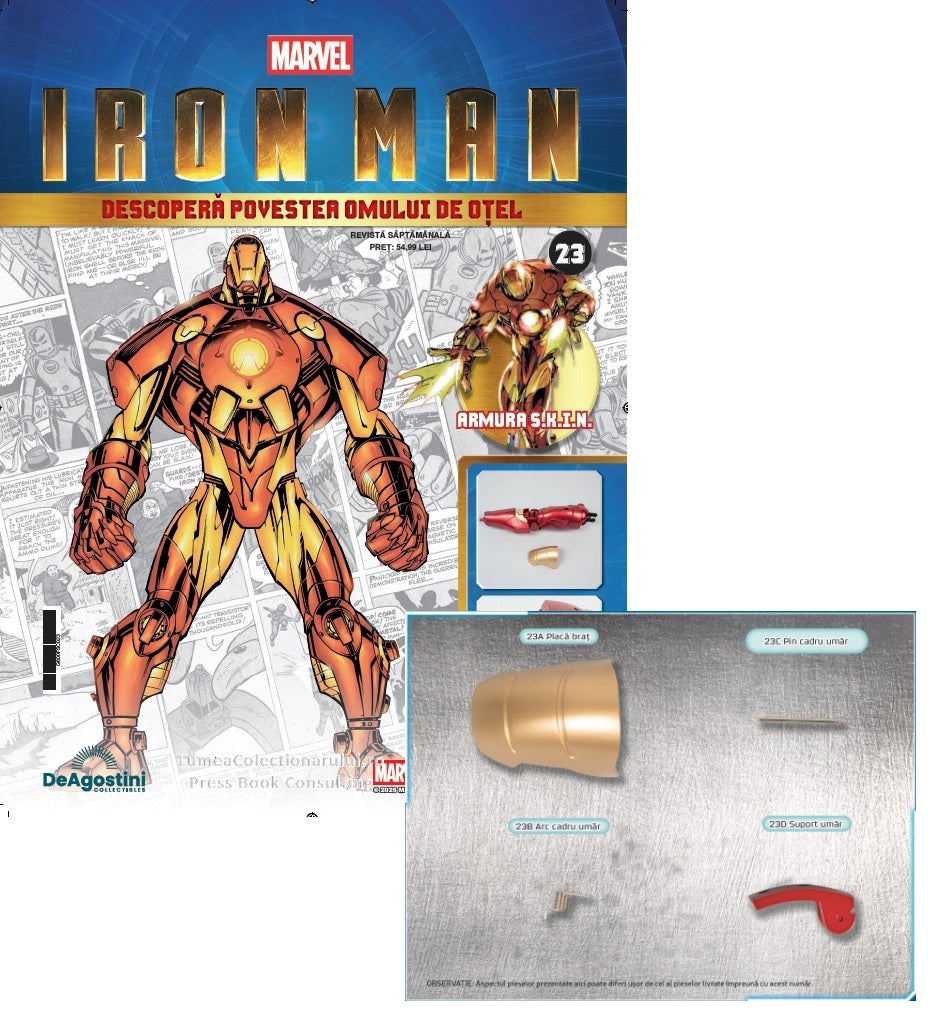 Macheta Iron Man - Armura MARK III nr.23, KIT construibil Deagostini