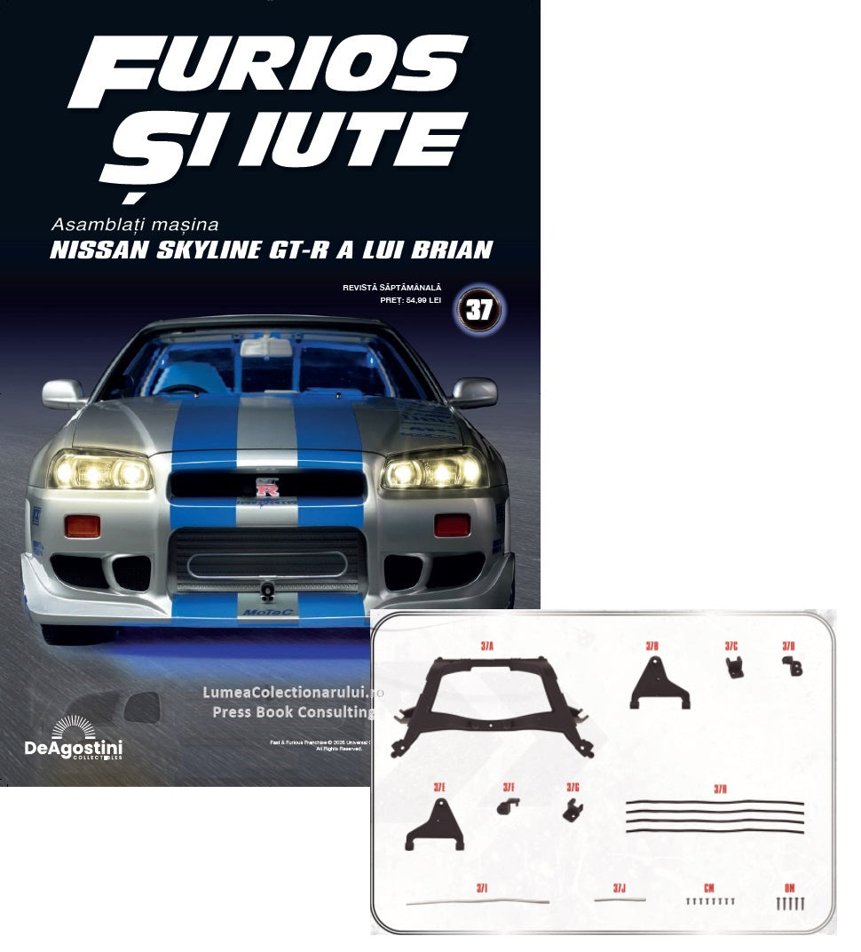 Macheta auto Nissan Skyline GT-R R34 KIT nr.37, scara 1:8 Deagostini