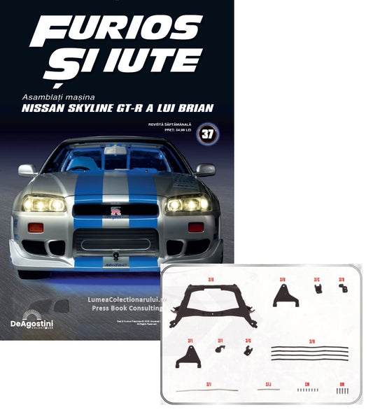 Macheta auto Nissan Skyline GT-R R34 KIT nr.37, scara 1:8 Deagostini