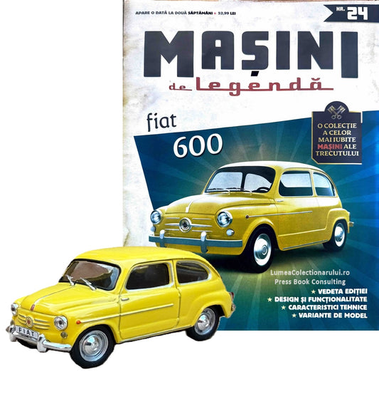 Macheta auto Fiat 600 Nr.24 Editia 2, 1:43 Masini de Legenda DeAgostini