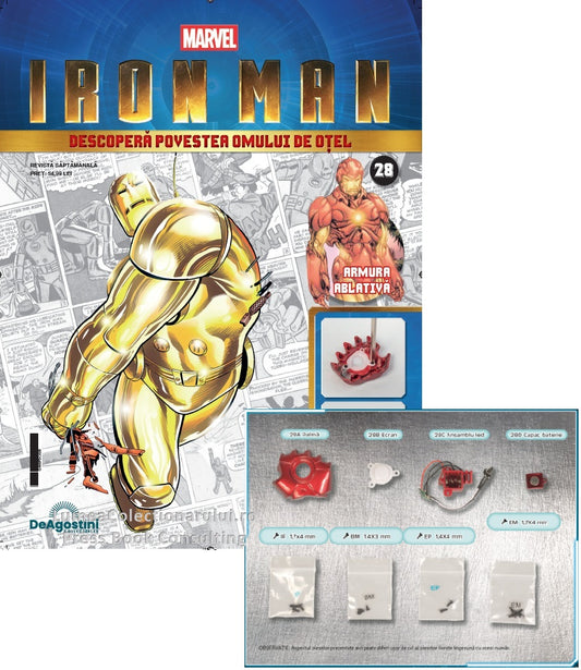 Macheta Iron Man - Armura MARK III nr.28, KIT construibil Deagostini