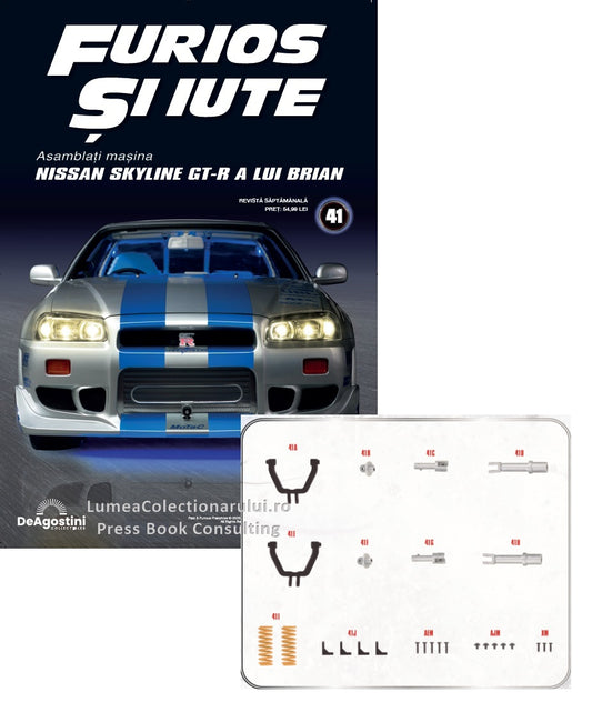 Macheta auto Nissan Skyline GT-R R34 KIT nr.41, scara 1:8 Deagostini