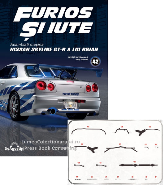 Macheta auto Nissan Skyline GT-R R34 KIT nr.42, scara 1:8 Deagostini