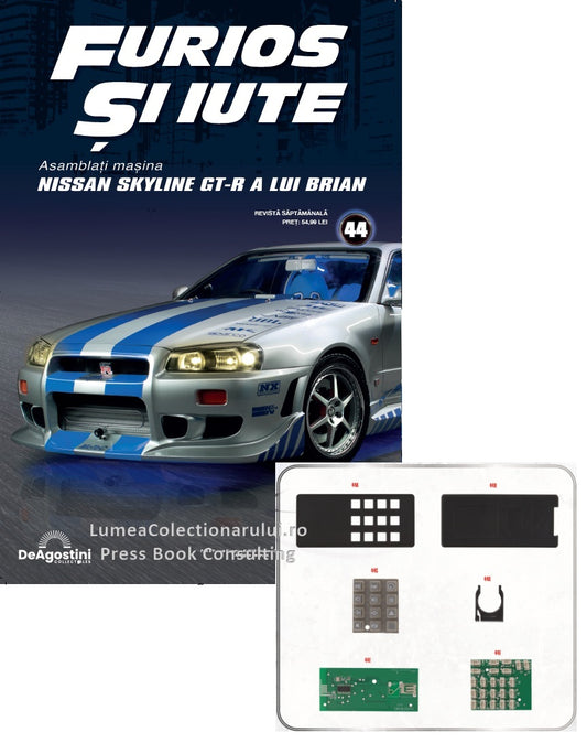 Macheta auto Nissan Skyline GT-R R34 KIT nr.44, scara 1:8 Deagostini