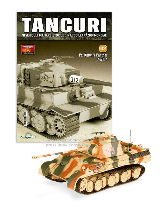 Macheta tanc Pz.Kpfw. V Panther A Nr.02, 1:72 Tancuri DeAgostini