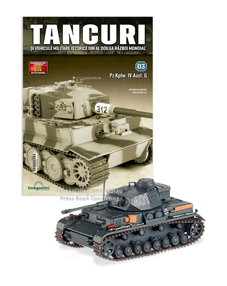 Macheta tanc Pz.Kpfw. IV Ausf. G Nr.03, 1:72 Tancuri DeAgostini