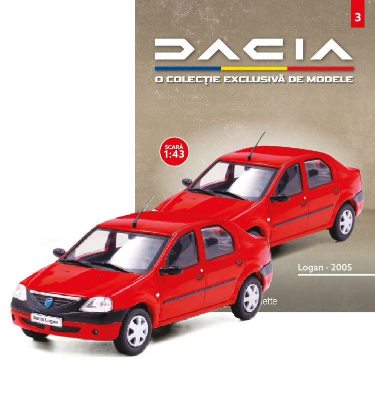 Macheta auto Dacia Logan ph1 2005 nr.03, scara 1:43 Hachette