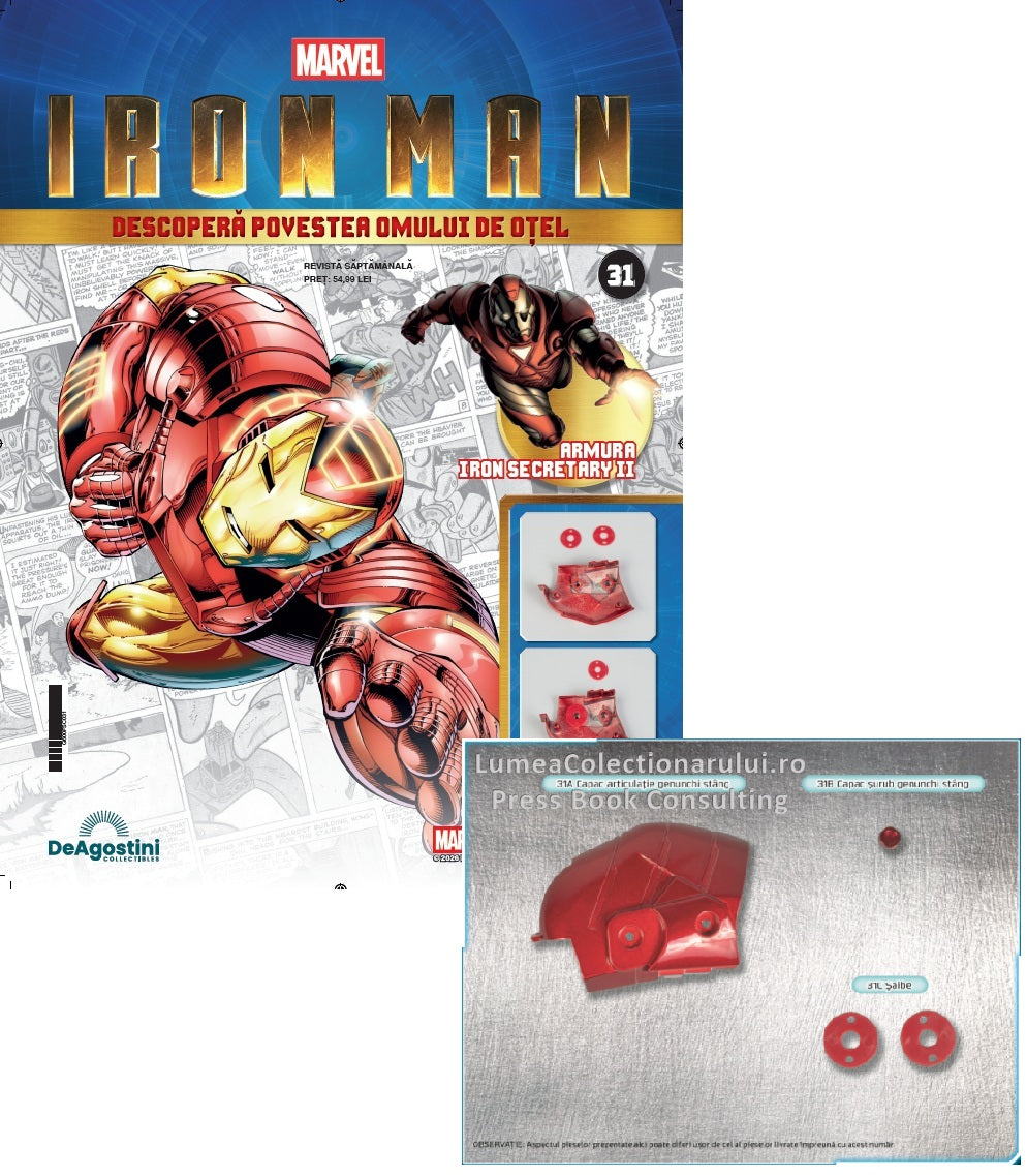 Macheta Iron Man - Armura MARK III nr.31, KIT construibil Deagostini