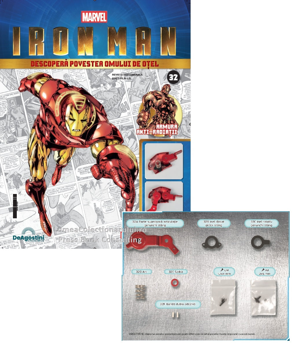Macheta Iron Man - Armura MARK III nr.32, KIT construibil Deagostini