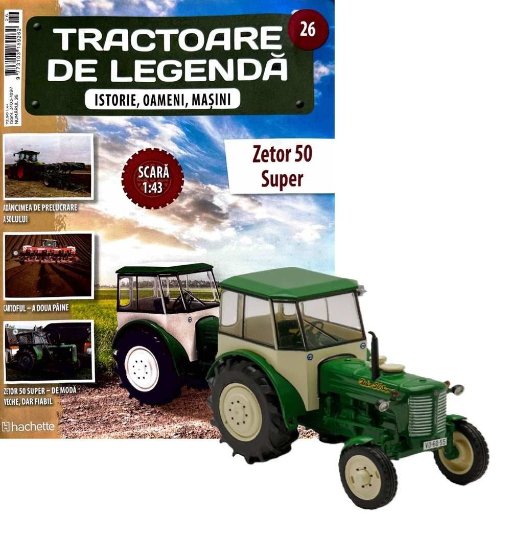 Macheta tractor Zetor 50 Super - Cehoslovacia nr.26, scara 1:43 Hachette