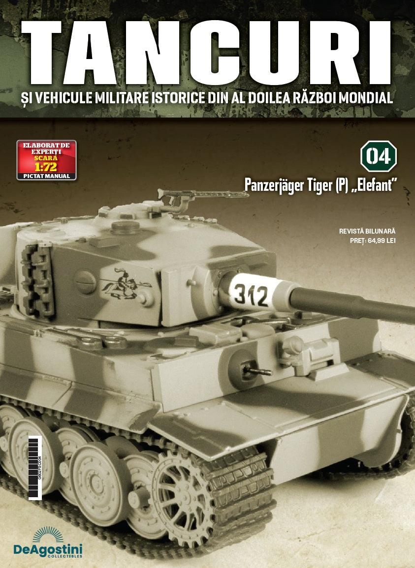 Macheta tanc Panzer Tiger P 'Elefant' Nr.04, 1:72 Tancuri DeAgostini