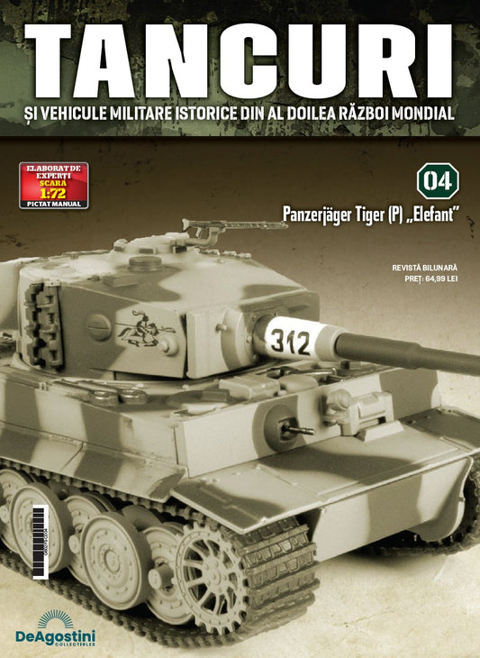 Macheta tanc Panzer Tiger P 'Elefant' Nr.04, 1:72 Tancuri DeAgostini