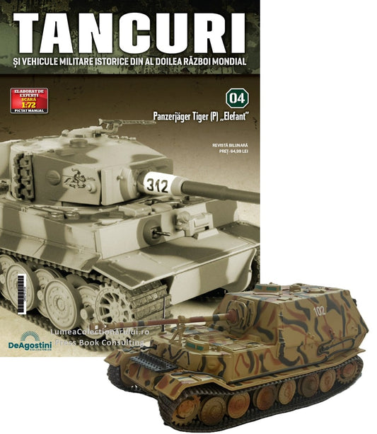 Macheta tanc Panzer Tiger P 'Elefant' Nr.04, 1:72 Tancuri DeAgostini