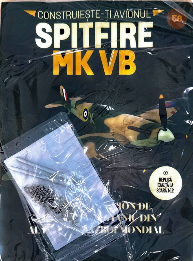 Macheta avion Spitfire MK VB KIT nr 56, 1:12 Libertatea