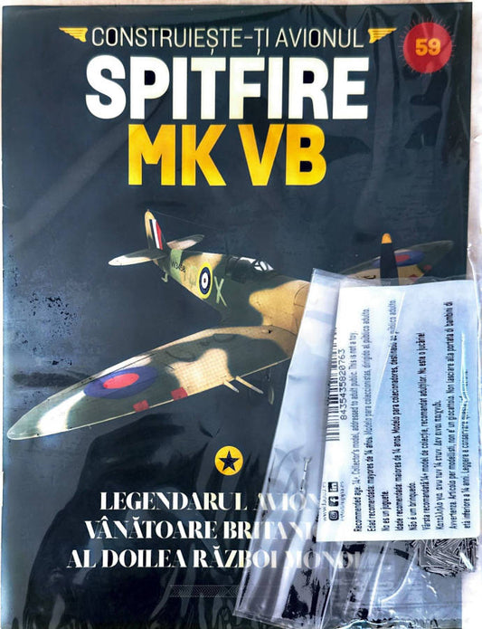 Macheta avion Spitfire MK VB KIT nr 59, 1:12 Libertatea