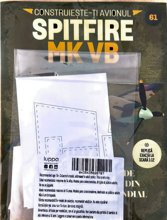 Macheta avion Spitfire MK VB KIT nr 61, 1:12 Libertatea