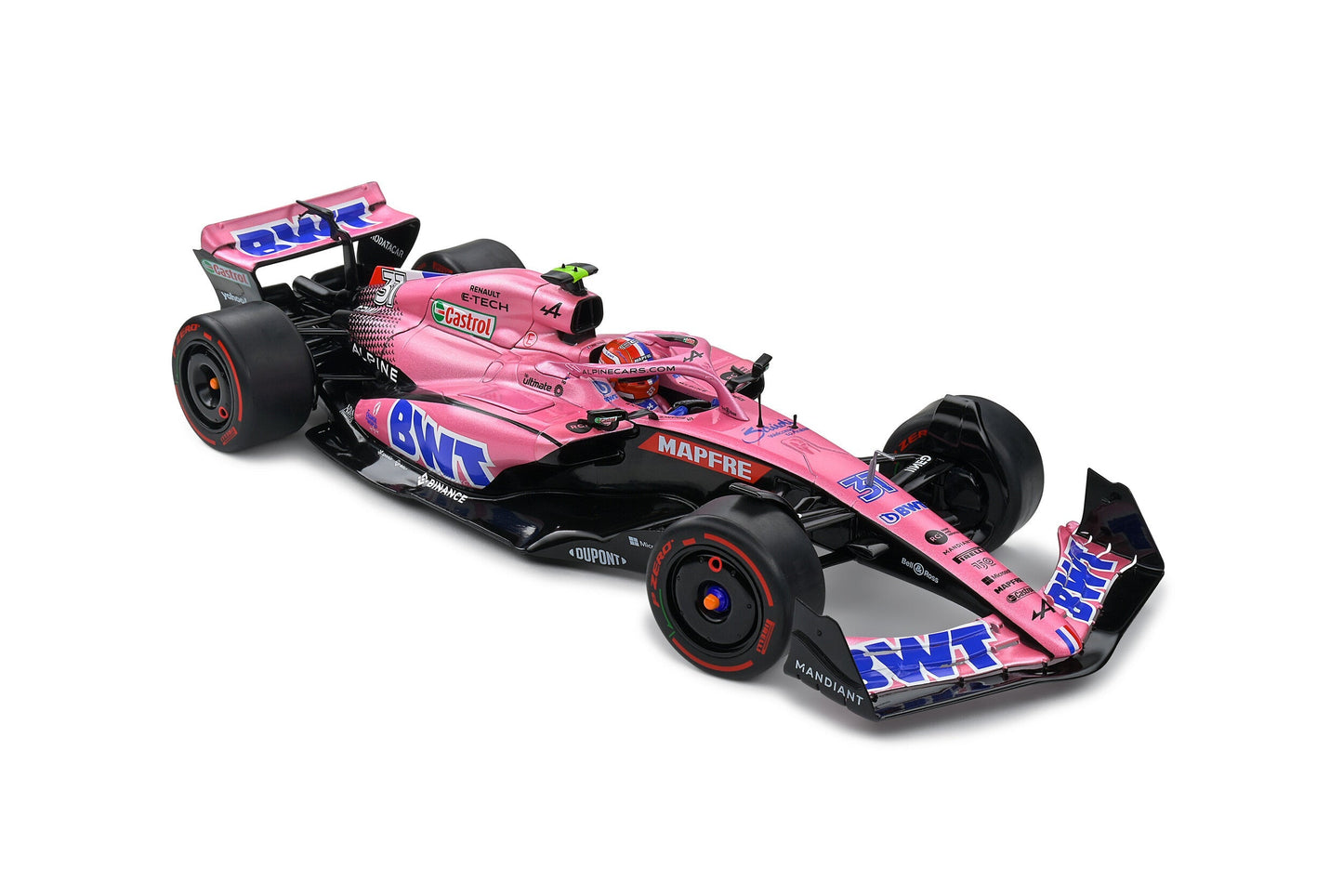 Macheta auto Alpine A522 E. Ocon Arabia Saoudia Grand Prix 2022 1:18 Solido