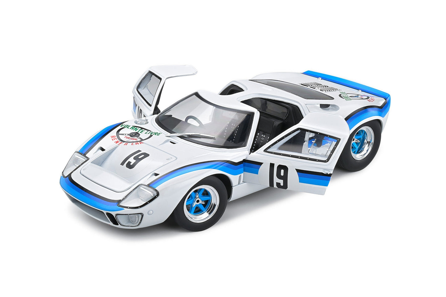 Macheta auto FORD GT40 MK.1 WHITE #19 E.MARTA ANGOLA CHAMPIONSHIP (1973) 1:18 Solido