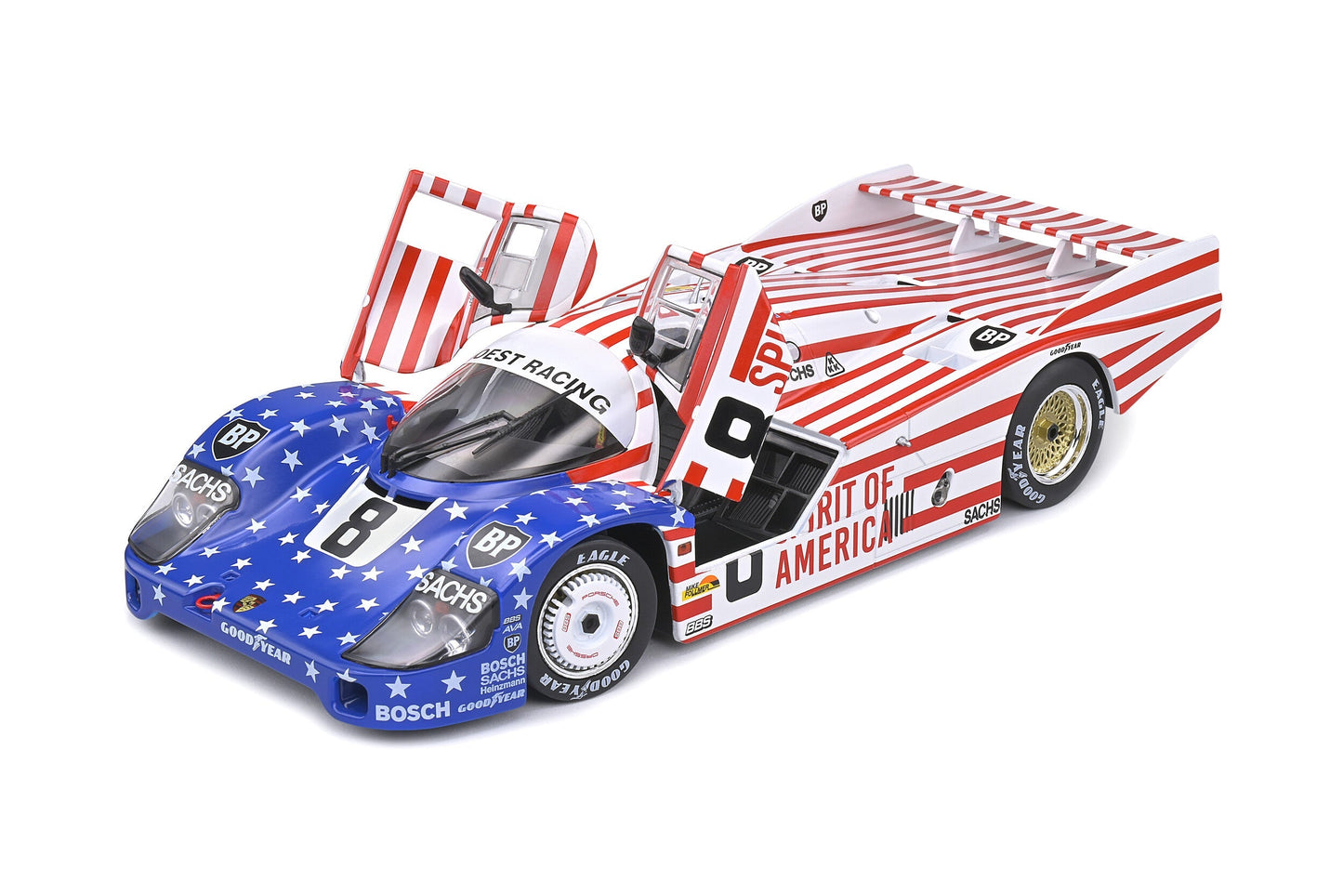 Macheta auto Porsche 956LH  24H Le Mans #8 FOLLMER, MORTON, MILLER (1986) 1:18 Solido